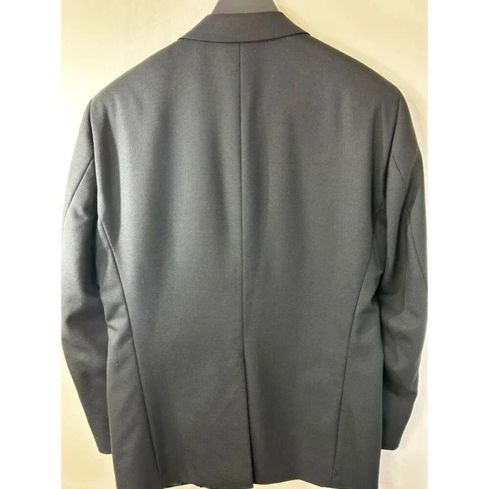Dockers Black Solid Blazer 40R Single-Breasted Two-Button Notch Lapel Jacket
